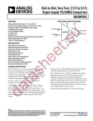ADCMP603BCPZ-R7 datasheet  